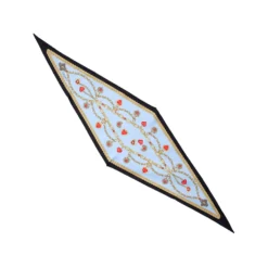 FOULARD ROMBO IN SETA AZZURRO Collezione san valentino