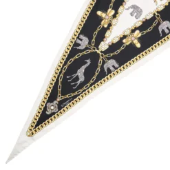 FOULARD ROMBO IN SETA BIANCO Collezione lucky charm