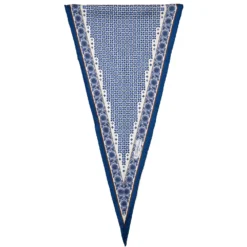 FOULARD ROMBO IN SETA BIANCO Microfantasia fiore