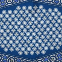 FOULARD ROMBO IN SETA BLUETTE Microfantasia fiore