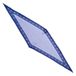 FOULARD ROMBO IN SETA BLU Microfantasia fiore