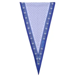 FOULARD ROMBO IN SETA BLU Microfantasia fiore