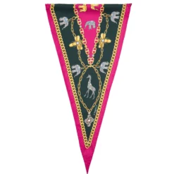 FOULARD ROMBO IN SETA FUCSIA Collezione lucky charm