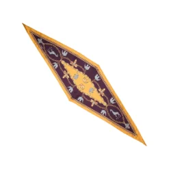 FOULARD ROMBO IN SETA GIALLO Collezione lucky charm