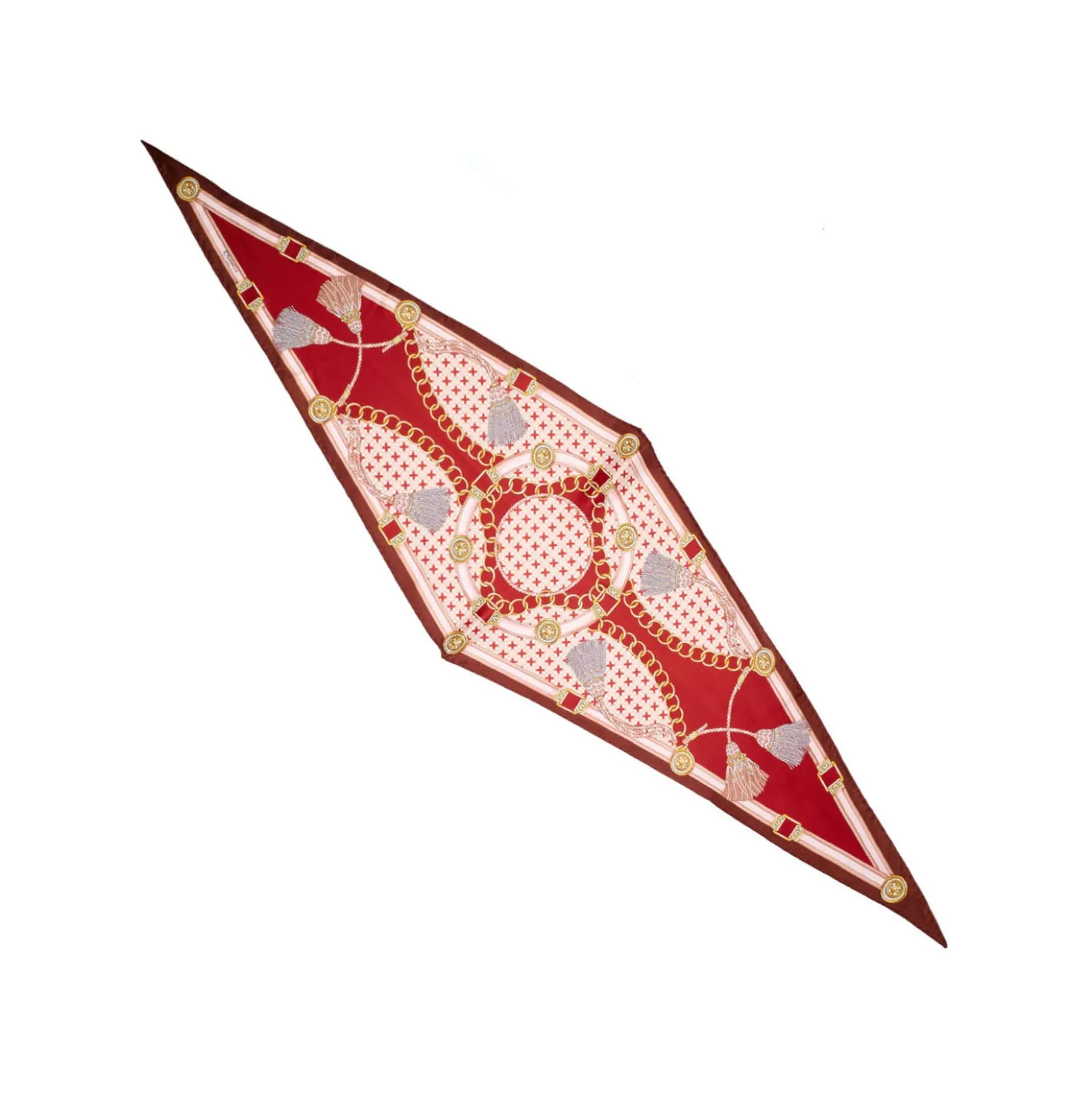 FOULARD ROMBO IN SETA ROSSO Collezione lucky charm