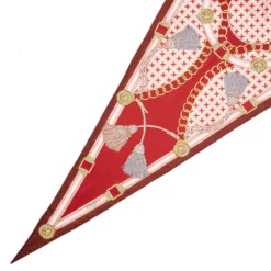 FOULARD ROMBO IN SETA ROSSO Collezione lucky charm
