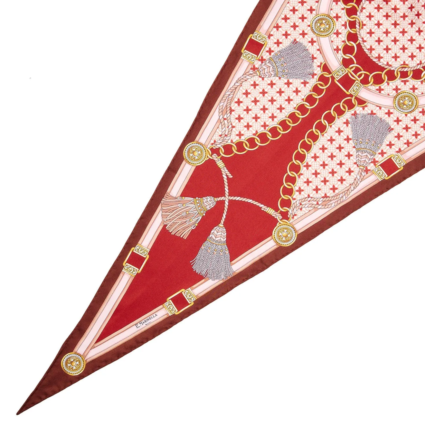 FOULARD ROMBO IN SETA ROSSO Collezione lucky charm