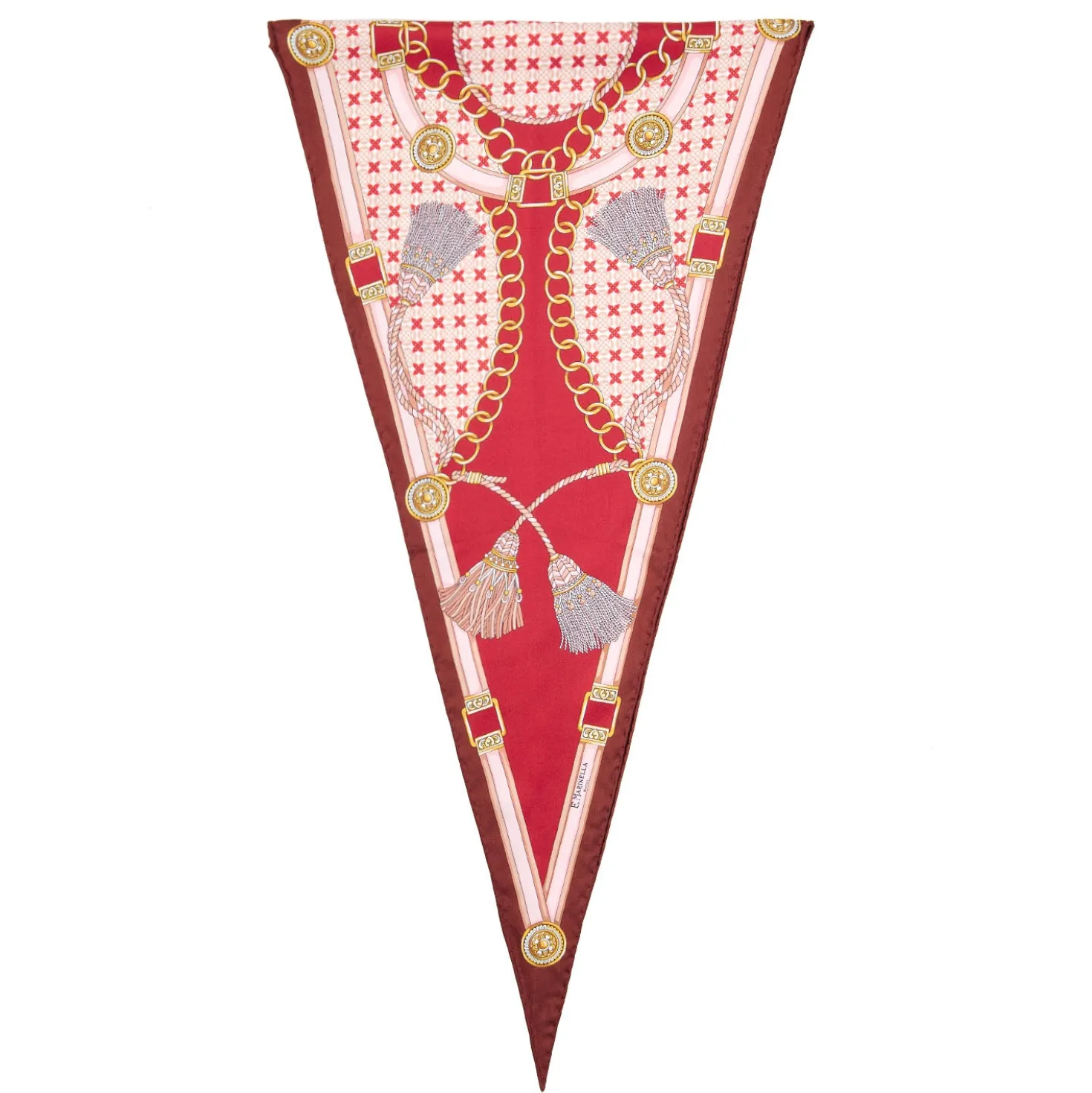 FOULARD ROMBO IN SETA ROSSO Collezione lucky charm