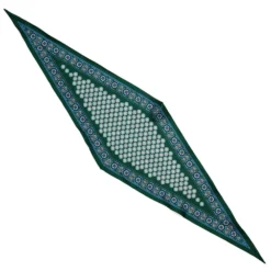 FOULARD ROMBO IN SETA VERDE SCURO Microfantasia fiore