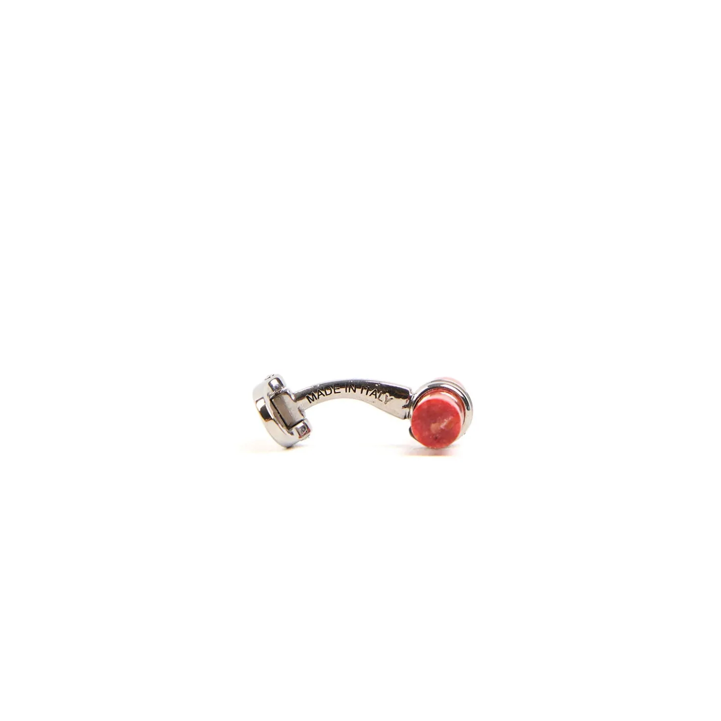 GEMELLI DA POLSO BARRETTA CON CORALLO In argento