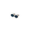 GEMELLI DA POLSO IN ARGENTO BLUCon microfantasia fiore