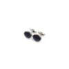 GEMELLI DA POLSO IN ARGENTO BLUCon microfantasia fiore