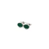 GEMELLI DA POLSO IN ARGENTO VERDECon microfantasia fiore