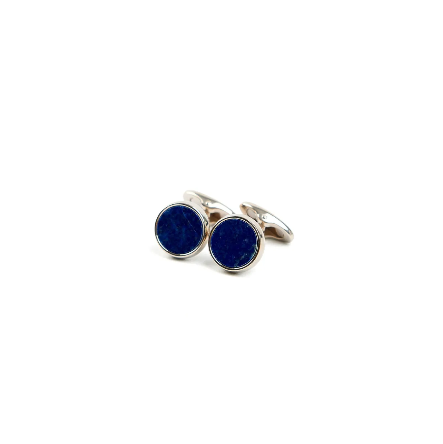 GEMELLI DA POLSO TONDO CON LAPIS In argento