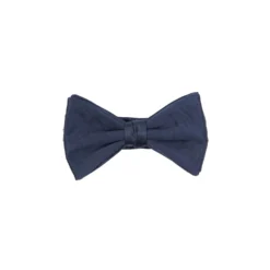 PAPILLON ANNODATO IN RASO DI SETA BLU SCURO Tinta unita