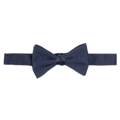 PAPILLON ANNODATO IN RASO DI SETA BLU SCURO Tinta unita