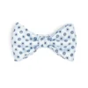 PAPILLON ANNODATO IN SETA AZZURRA Microfantasia geometrica