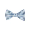 PAPILLON ANNODATO IN SETA AZZURRO Microfantasia fiore
