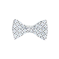 PAPILLON ANNODATO IN SETA BIANCO Microfantasia fiore