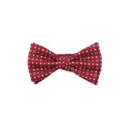 PAPILLON ANNODATO IN SETA BORDEAUX Microfantasia geoemtrica