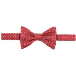 PAPILLON ANNODATO IN SETA BORDEAUX Microfantasia geoemtrica