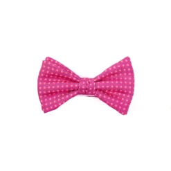 PAPILLON ANNODATO IN SETA FUCSIA Microfantasia geoemtrica