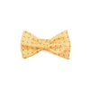 PAPILLON ANNODATO IN SETA GIALLO Microfantasia geometrica