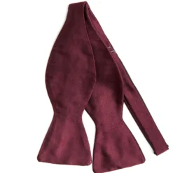 PAPILLON DA ANNODARE IN RASO DI SETA BORDEAUX Tinta unita