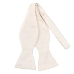 PAPILLON DA ANNODARE IN RASO DI SETA BIANCO Tinta unita