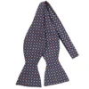 PAPILLON DA ANNODARE IN SETA BLU SCURO Microfantasia fiore