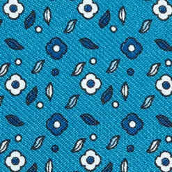 PAPILLON DA ANNODARE IN SETA BLU MEDIO Microfantasia fiore