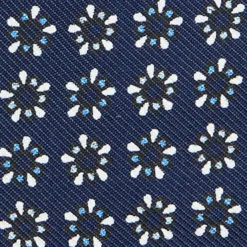 PAPILLON DA ANNODARE IN SETA BLU SCURO Microfantasia fiore
