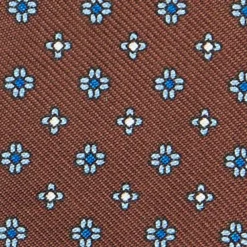 PAPILLON DA ANNODARE IN SETA MARRONE SCURO Microfantasia fiore