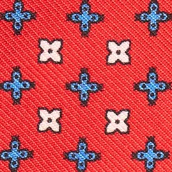 PAPILLON DA ANNODARE IN SETA ROSSO Microfantasia fiore