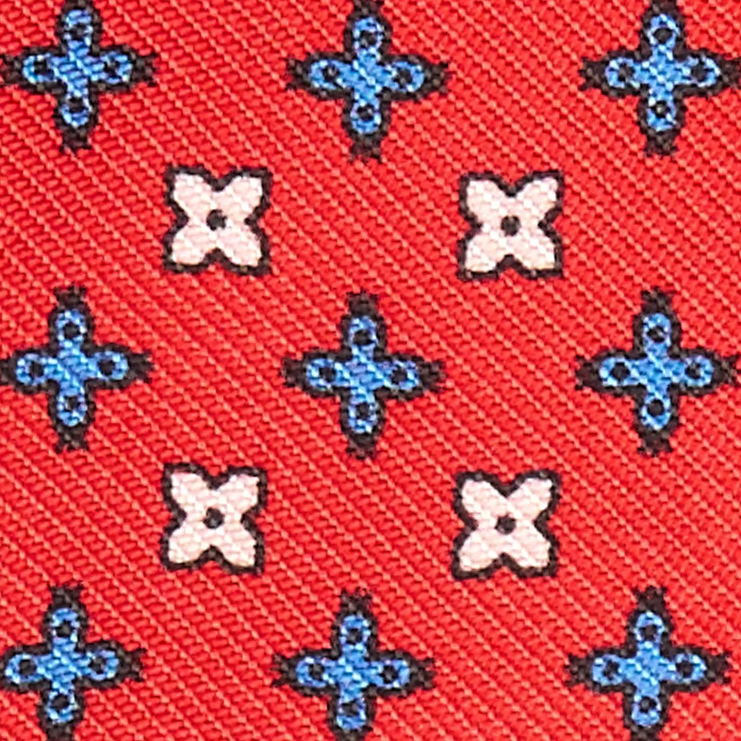 PAPILLON DA ANNODARE IN SETA ROSSO Microfantasia fiore
