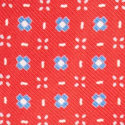 PAPILLON DA ANNODARE IN SETA ROSSO Microfantasia fiore