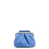 PARTY CLUTCH AZZURRO POLVERE In camoscio e pelle