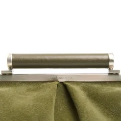 PARTY CLUTCH VERDE OLIVA In camoscio e pelle