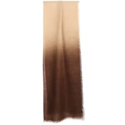 PASHMINA AZZURRA E MARRONE EFFETTO SFUMATO In cashmere