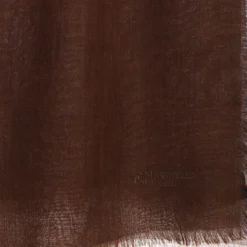 PASHMINA AZZURRA E MARRONE EFFETTO SFUMATO In cashmere