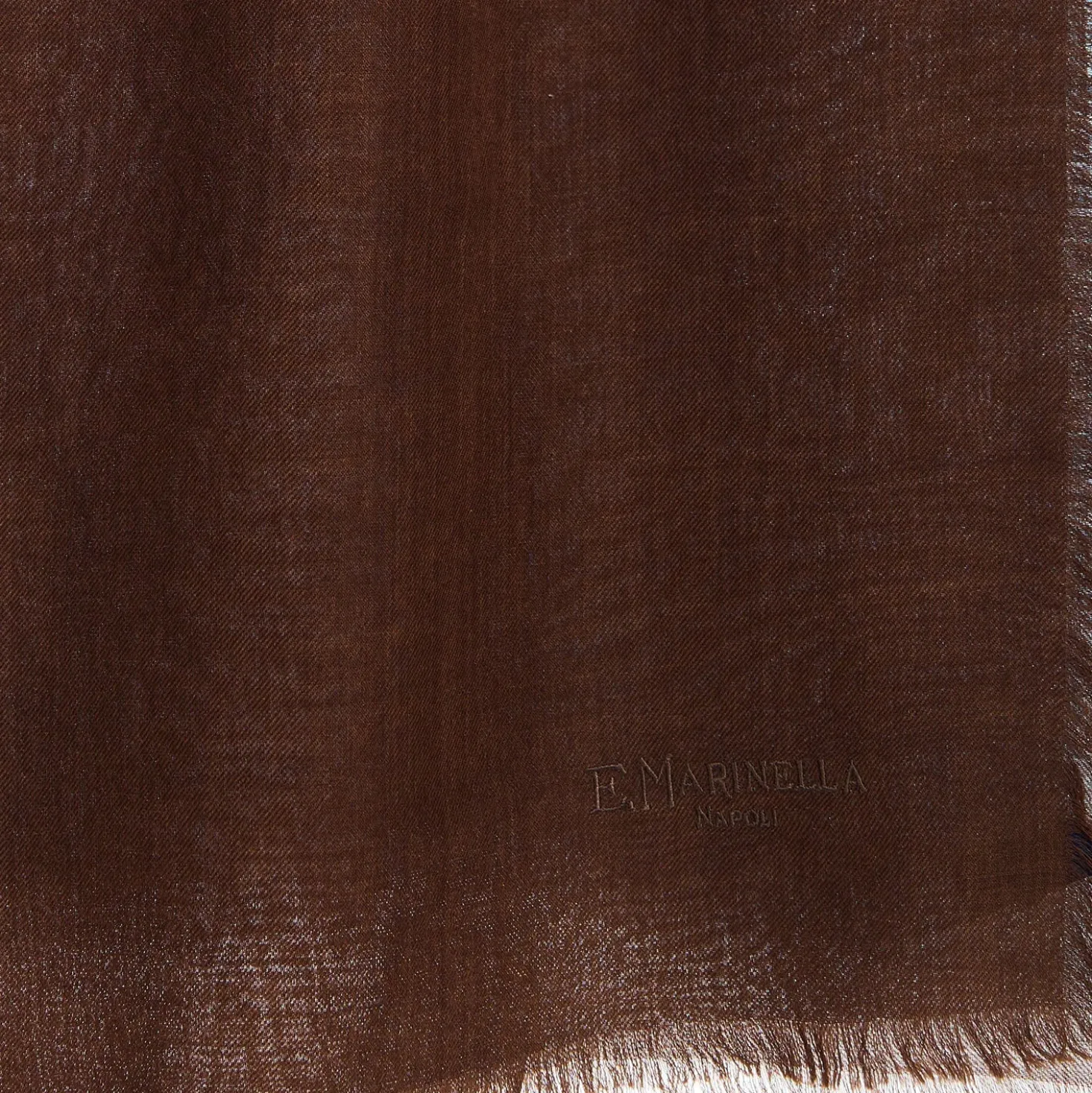 PASHMINA AZZURRA E MARRONE EFFETTO SFUMATO In cashmere