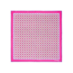 POCHETTE DA TASCHINO IN SETA STAMPATA A MANO FUCSIA Macrofantasia fiore
