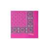 POCHETTE DA TASCHINO IN SETA STAMPATA A MANO FUCSIA Microfantasia fiore