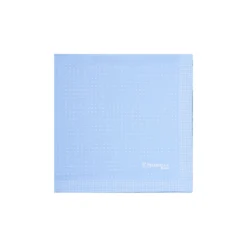 POCHETTE DA TASCHINO IN SETA STAMPATA A MANO AZZURRA Microfantasia fiore