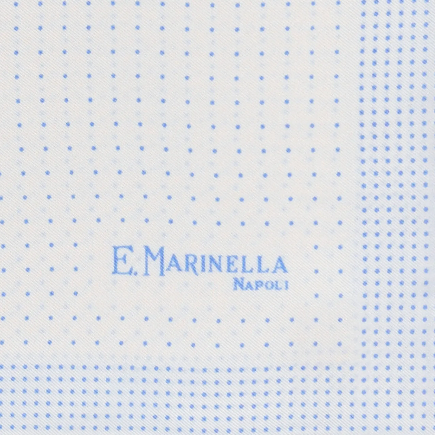POCHETTE DA TASCHINO IN SETA STAMPATA A MANO BIANCA Pois