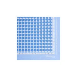 POCHETTE DA TASCHINO IN SETA STAMPATA A MANO AZZURRO Fantasia archivio 1959