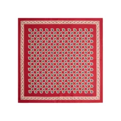 POCHETTE DA TASCHINO IN SETA STAMPATA A MANO BORDEAUX Fantasia archivio 1931