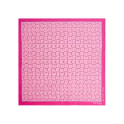 POCHETTE DA TASCHINO IN SETA STAMPATA A MANO FUCSIA Fantasia archivio 1968