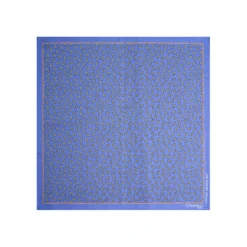 POCHETTE DA TASCHINO IN SETA STAMPATA A MANO AZZURRO POLVERE Fantasia archivio 1957