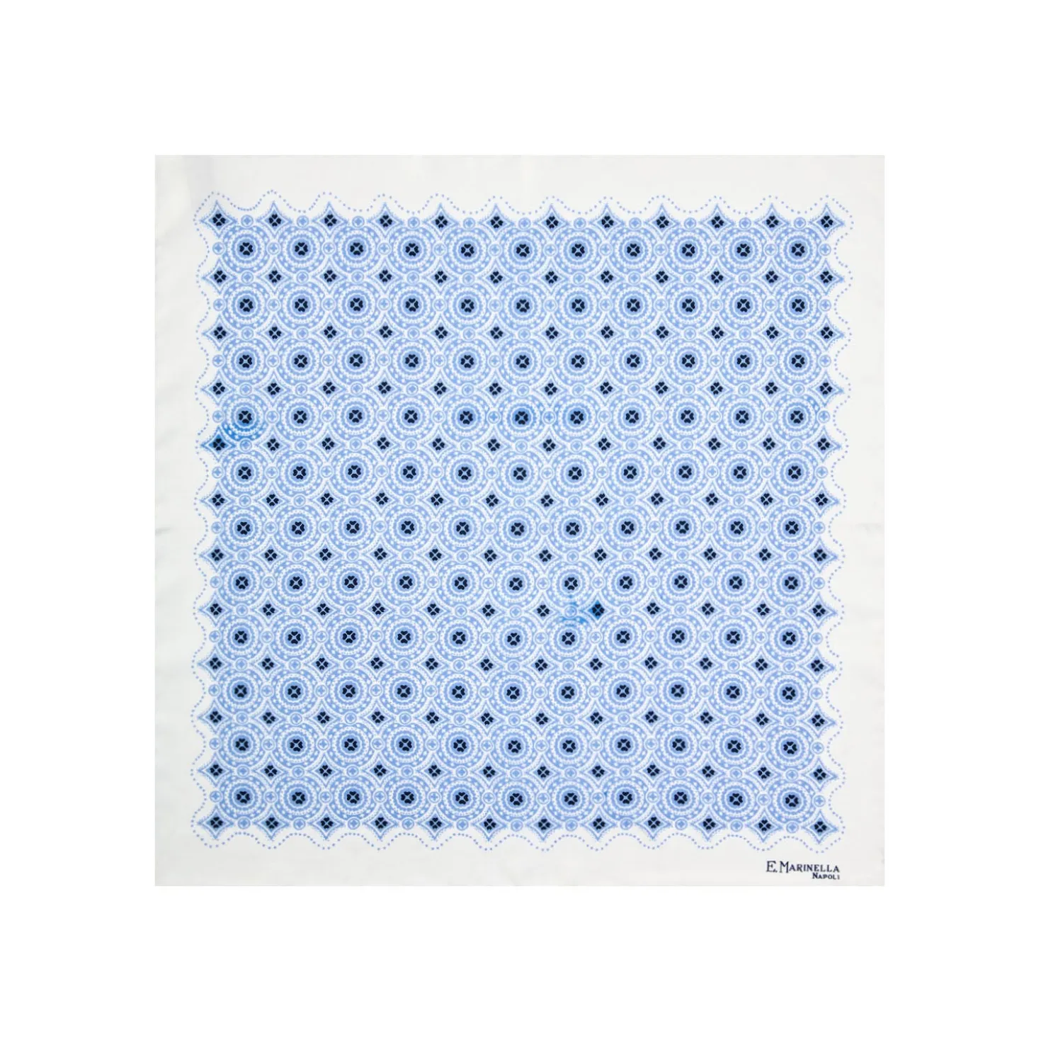POCHETTE DA TASCHINO IN SETA STAMPATA A MANO BIANCA Macrofantasia fiore